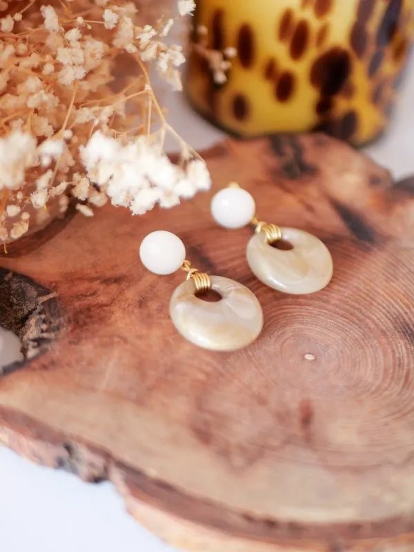 Boucles d'oreilles pendantes "ilda" - azeria création