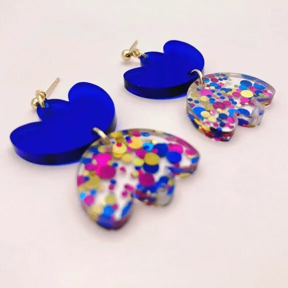 Boucles d'oreilles pendantes "rosette" - studio annette