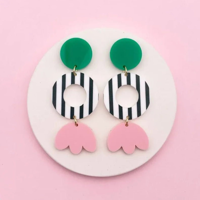 Boucles d’oreilles pendantes style vintage