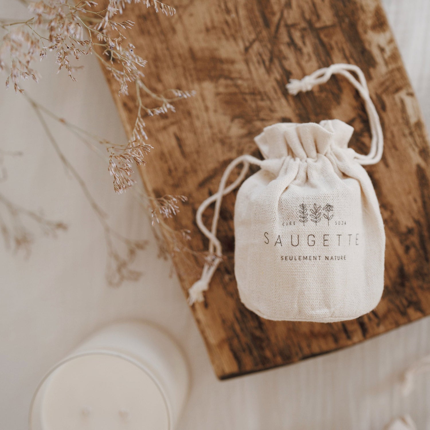 Bougie artisanale parfumée à la cire végétale - Fleur d&