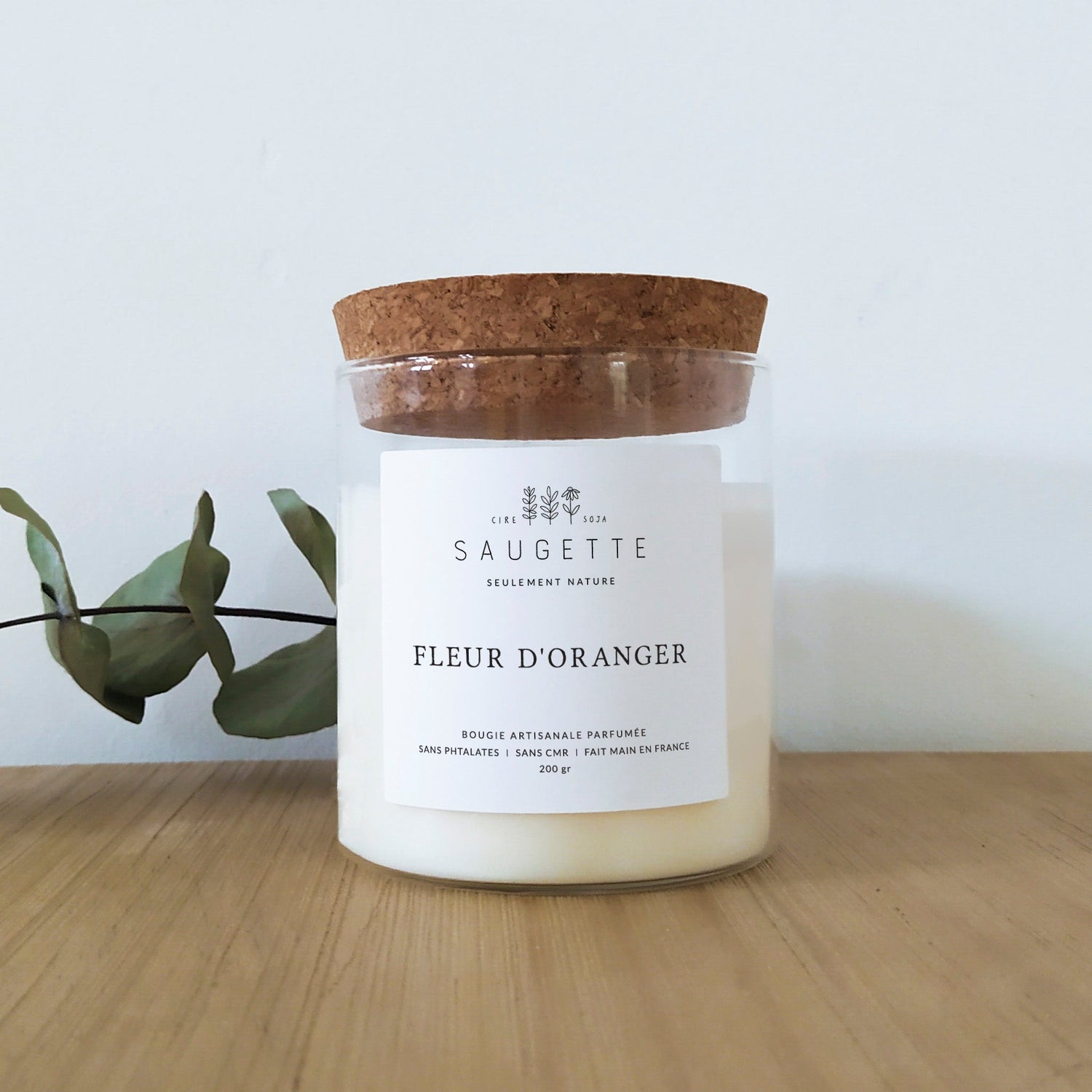 Bougie artisanale parfumée à la cire végétale - Fleur d&