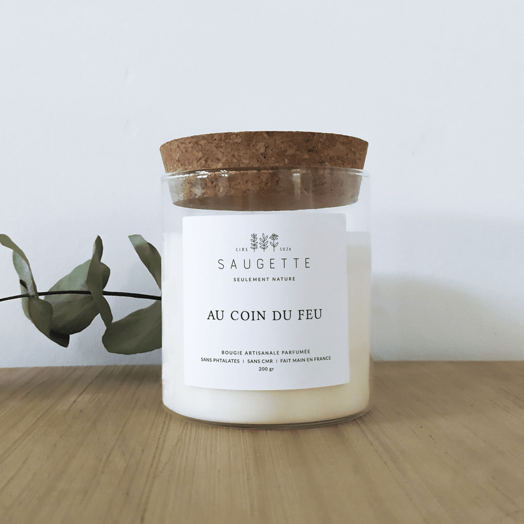 Bougie artisanale parfumée - Au coin du feu