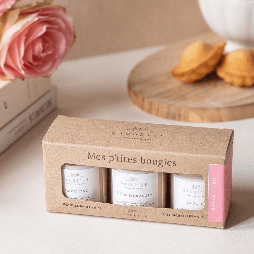 Bougie artisanale parfumée - Coffret maman chérie