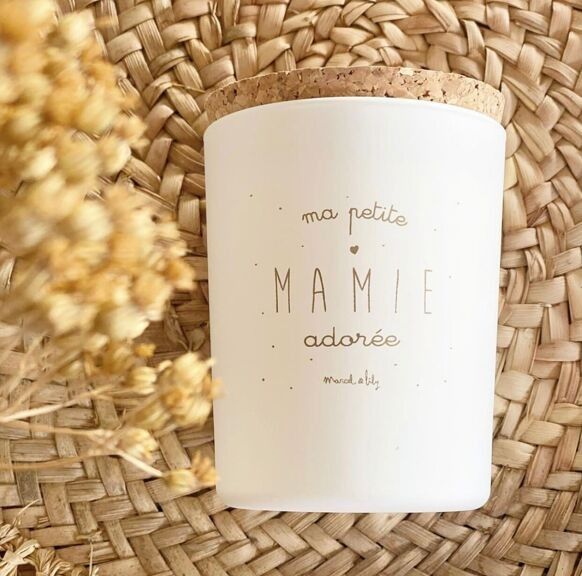 Bougie décorative naturelle "mamie adorée" - marcel et lily