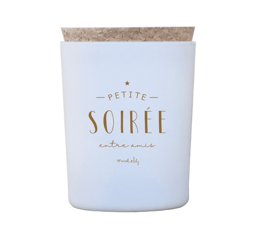 Bougie décorative naturelle "petite soirée entre amis"