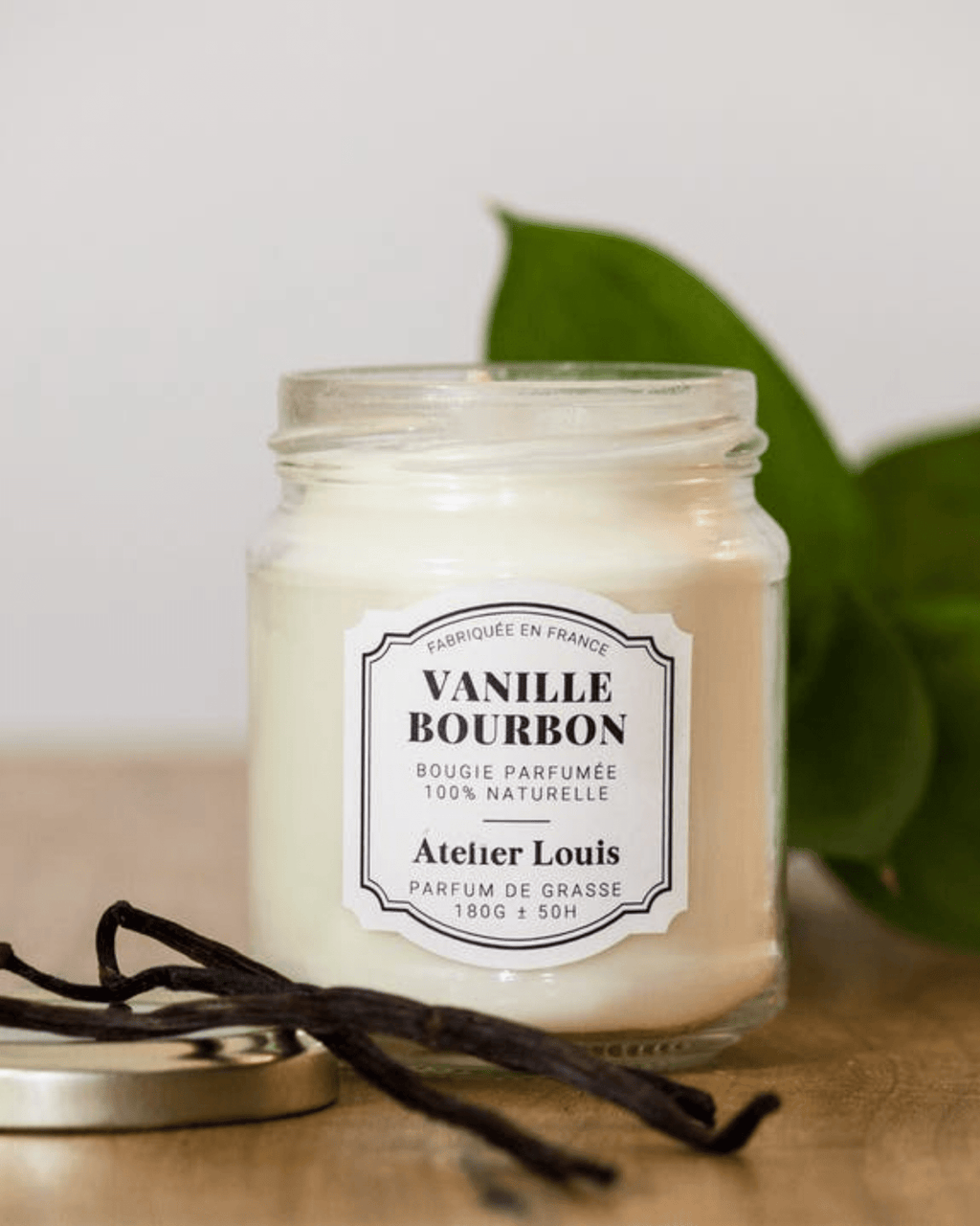 Bougie naturelle parfumée vanille bourbon - atelier louis