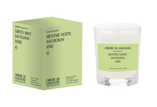 BOUGIE PARFUMÉE DE CRÉATEUR MENTHE/SAUVIGNON/ANIS - Cirerie de Gascogne - Lili Margaret