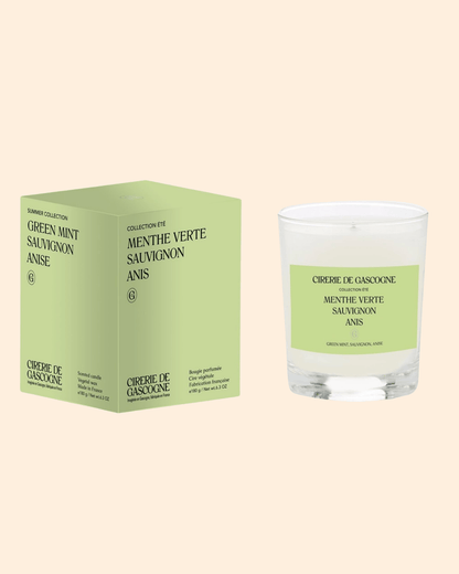BOUGIE PARFUMÉE DE CRÉATEUR MENTHE/SAUVIGNON/ANIS - Cirerie de Gascogne - Lili Margaret