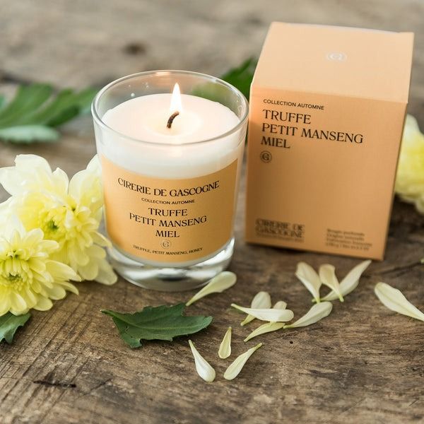 Bougie naturelle parfumée truffe petit manseng miel - cirererie de gascogne