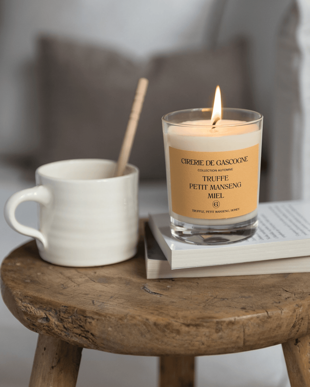 Bougie naturelle parfumée truffe petit manseng miel - cirererie de gascogne