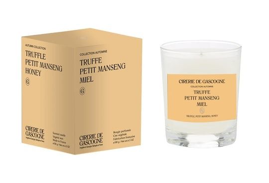 Bougie naturelle parfumée truffe petit manseng miel - cirererie de gascogne