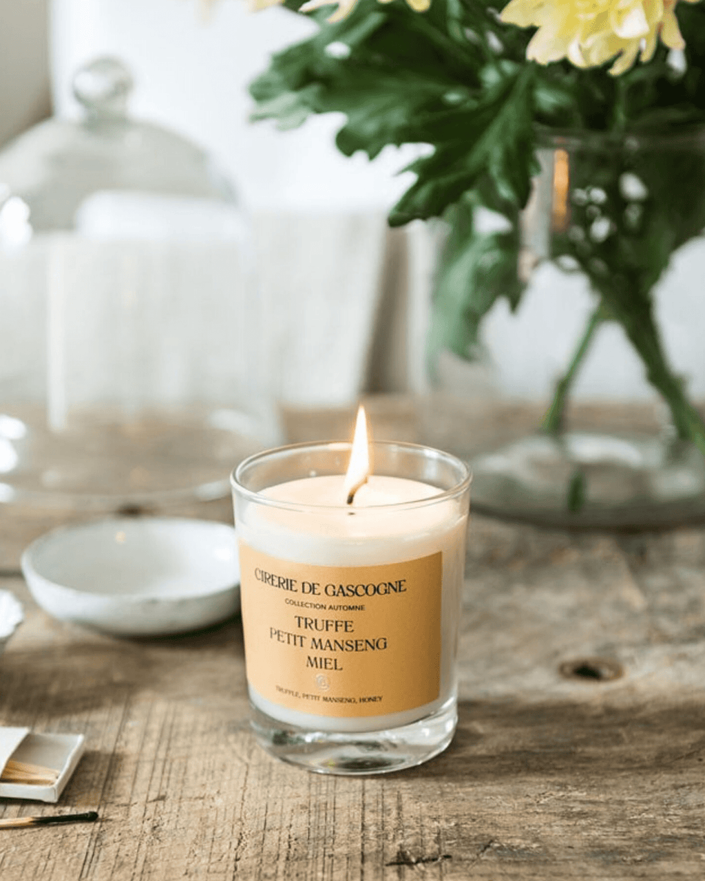 Bougie naturelle parfumée truffe petit manseng miel - cirererie de gascogne