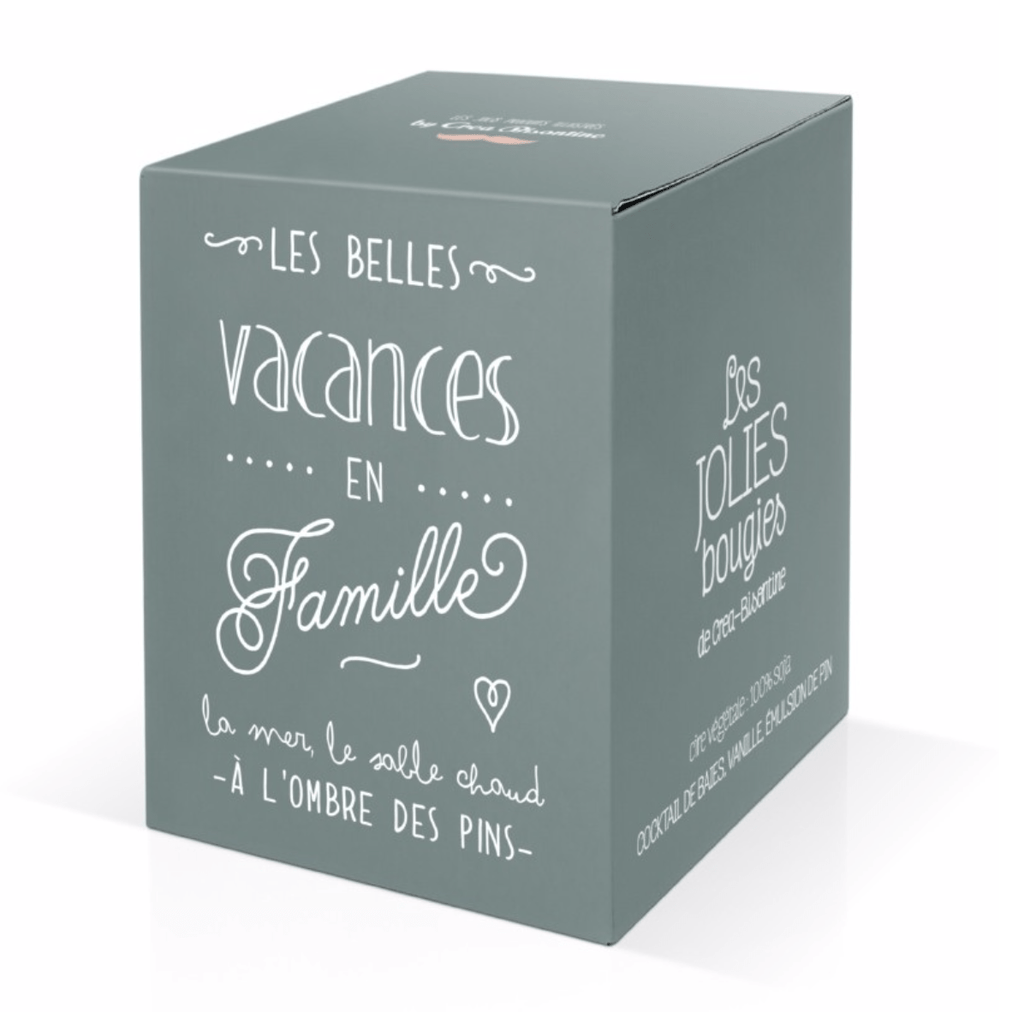 Bougie parfumée "les belles vacances en famille"