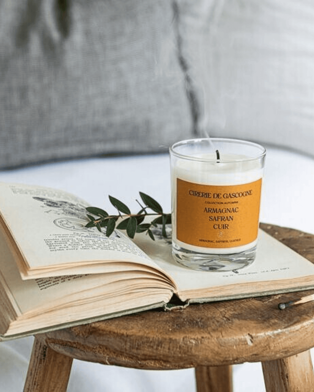 Bougie parfumée naturelle armagnac safran cuir - cirererie de gascogne
