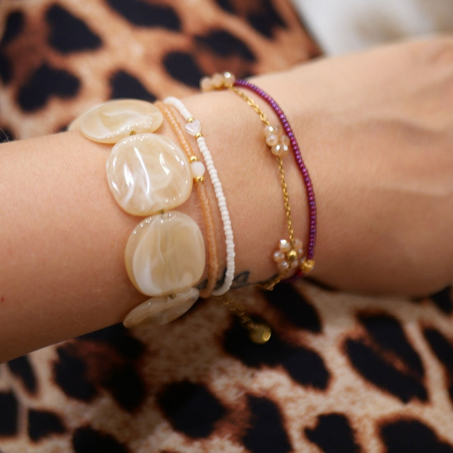 Bracelet perles résine