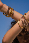 Bracelets bouddhistes lot de 4 champagne - ikita paris