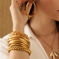 Bracelets bouddhistes lot de 4 doré - ikita paris