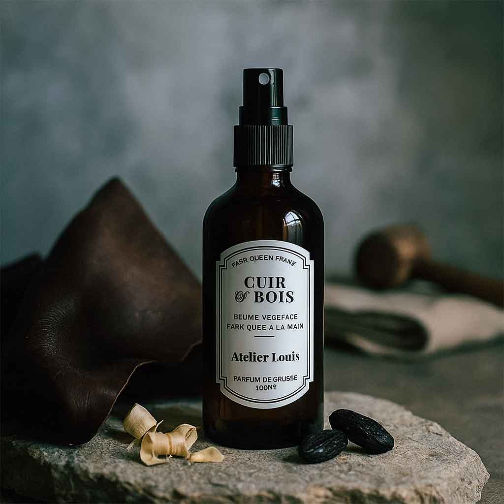 Brume végétale naturelle cuir et bois · atelier louis