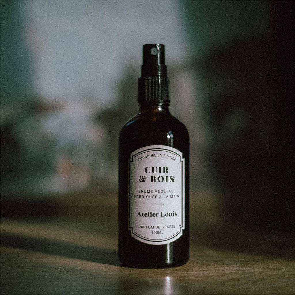 Brume végétale naturelle cuir et bois · atelier louis