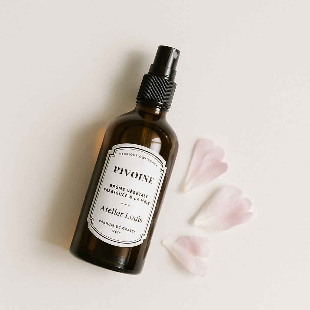 Brume végétale naturelle pivoine · atelier louis