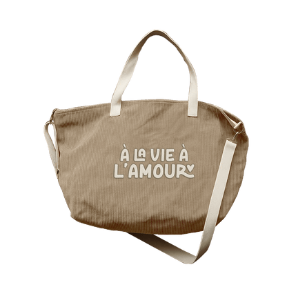 Cabas xl en velours a la vie à l&