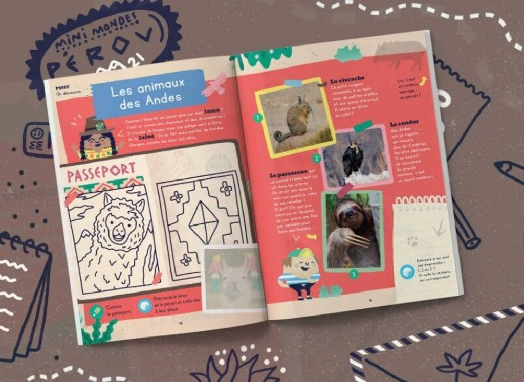 Cahier d'activités enfant pérou - les mini mondes