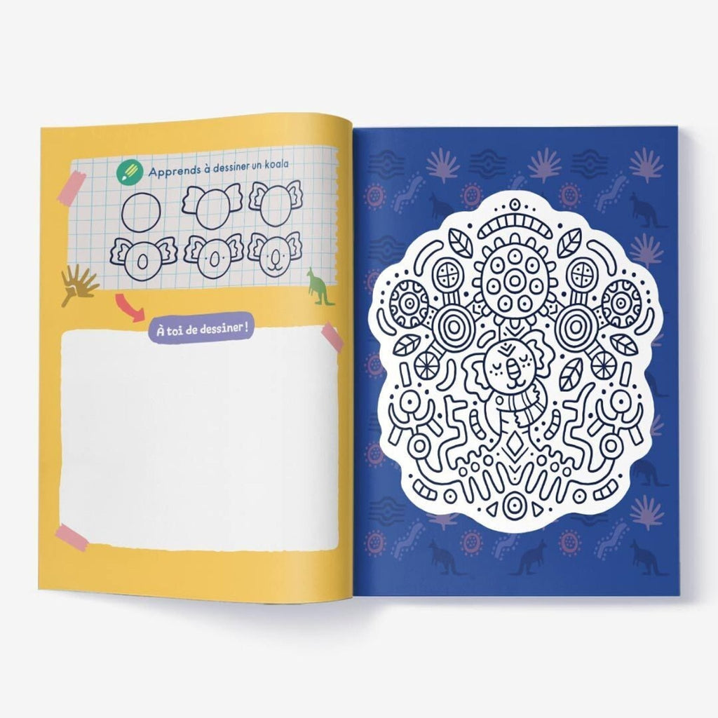 Cahier de coloriage enfant les animaux du monde - les mini mondes