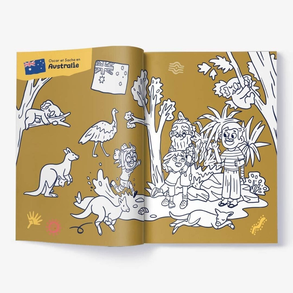 Cahier de coloriage enfant les animaux du monde - les mini mondes