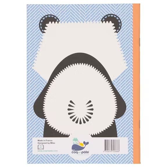 Cahier panda - coq en pâte