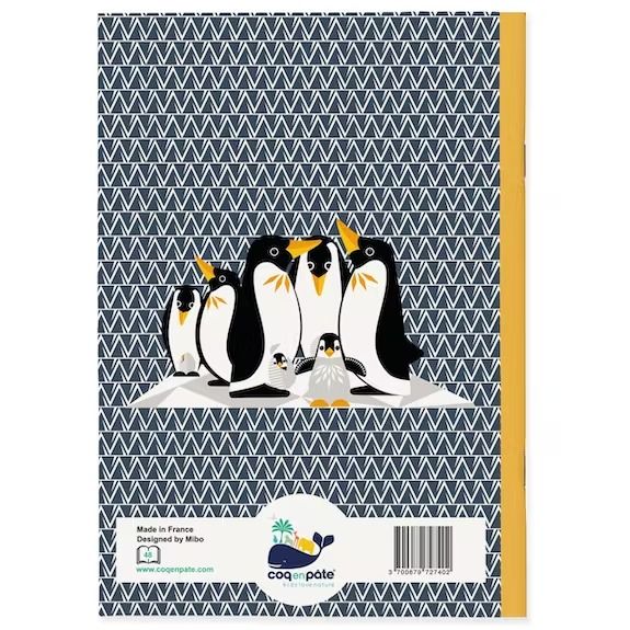 Cahier pingouin - coq en pâte