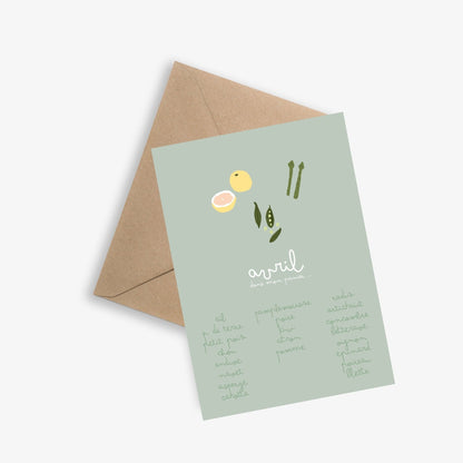 CALENDRIER DES SAISONS – FRUITS &amp; LÉGUMES À L’ANNÉE le papier graphique - Lili Margaret