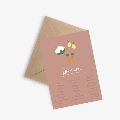 CALENDRIER DES SAISONS – FRUITS &amp; LÉGUMES À L’ANNÉE le papier graphique - Lili Margaret