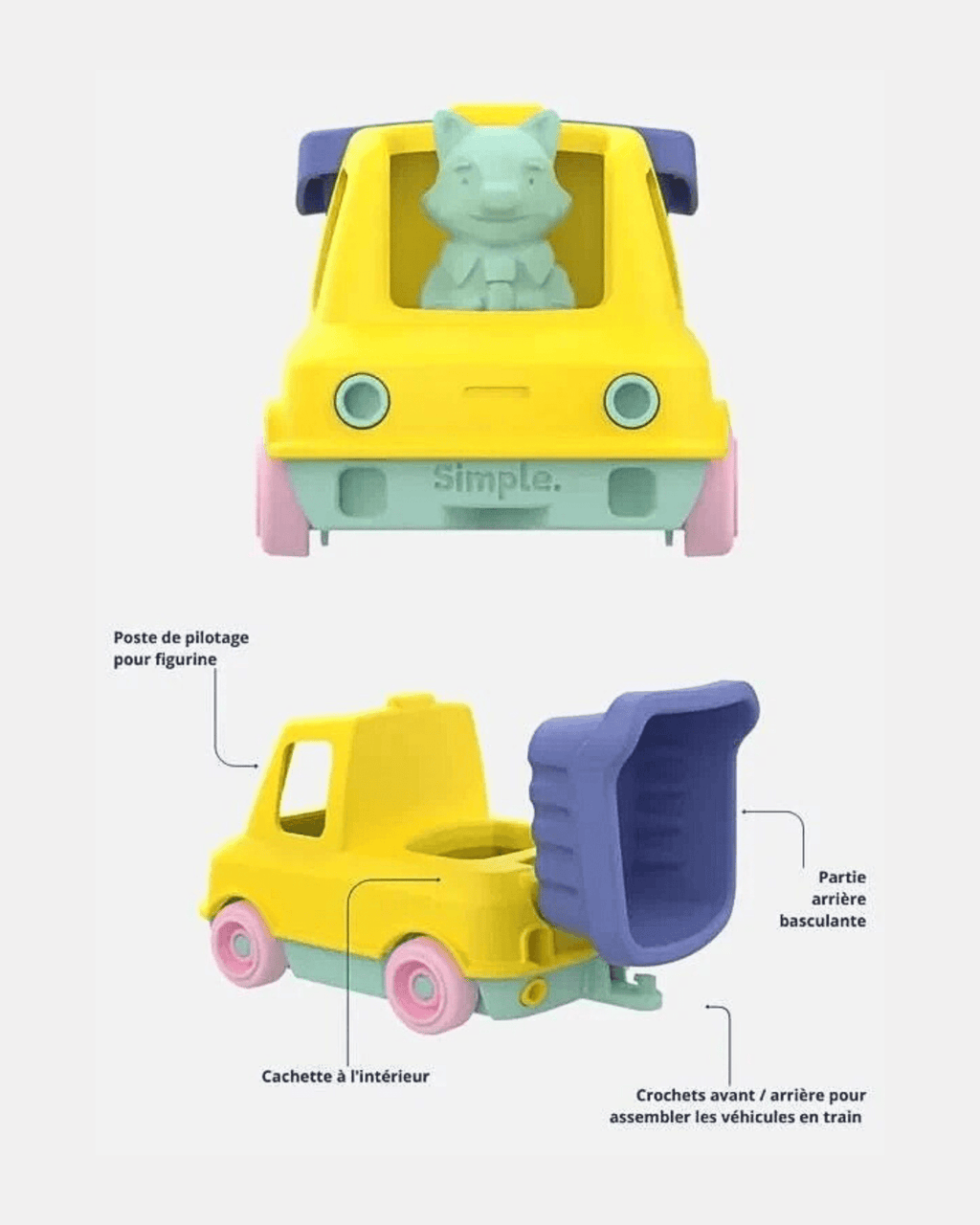 Camion benne jouet - le jouet simple.