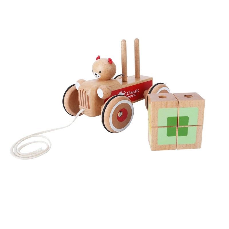 Camion en bois a tirer - classic world