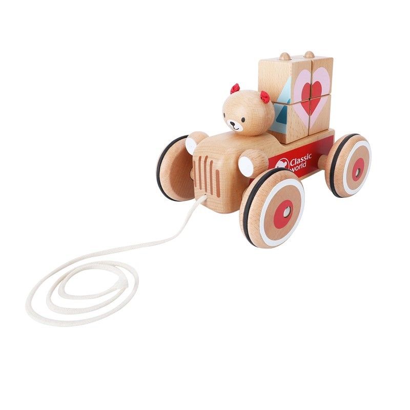 Camion en bois a tirer - classic world