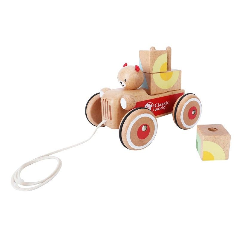Camion en bois a tirer - classic world