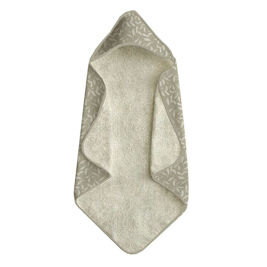 Cape de bain bébé en éponge motif leaves - zakuw
