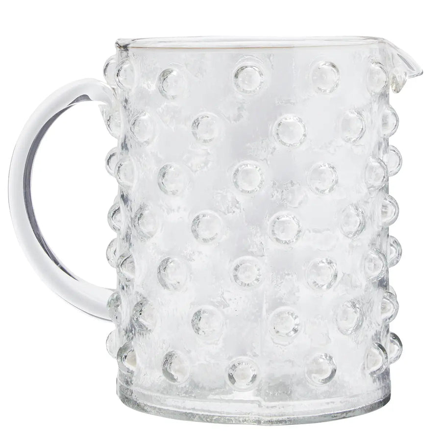 Pichet à eau pois en verre