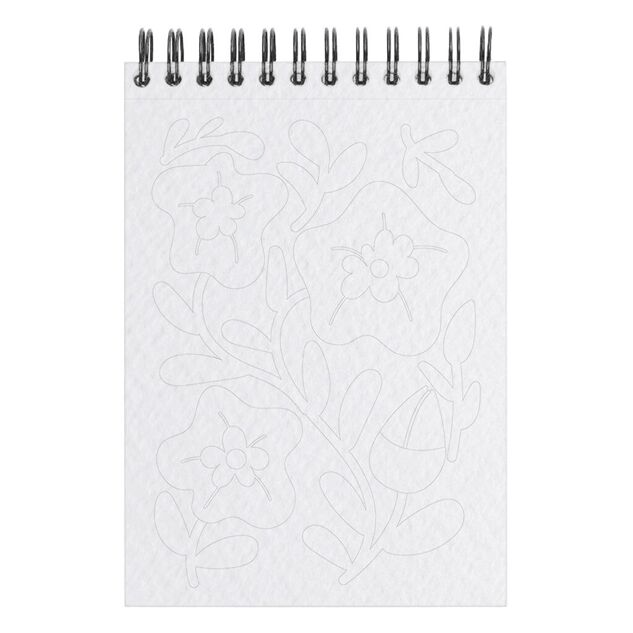 Carnet de coloriage A6 Fleurs colorées - Maison Joliette