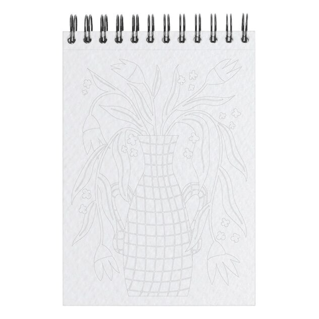 Carnet de coloriage A6 Fleurs colorées - Maison Joliette