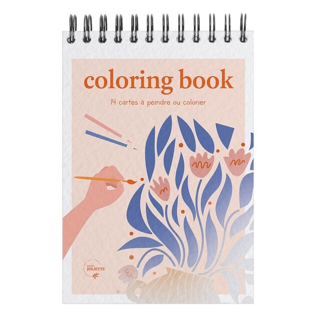 Carnet de coloriage A6 Fleurs colorées - Maison Joliette