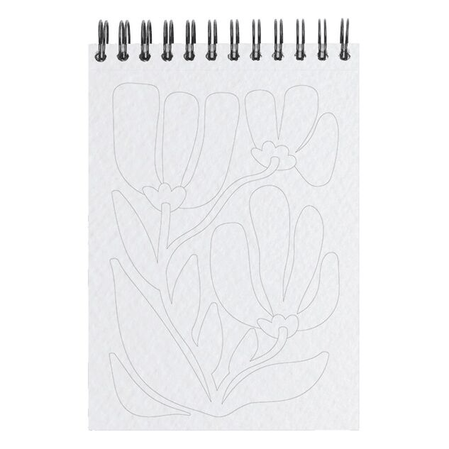 Carnet de coloriage A6 Fleurs colorées - Maison Joliette