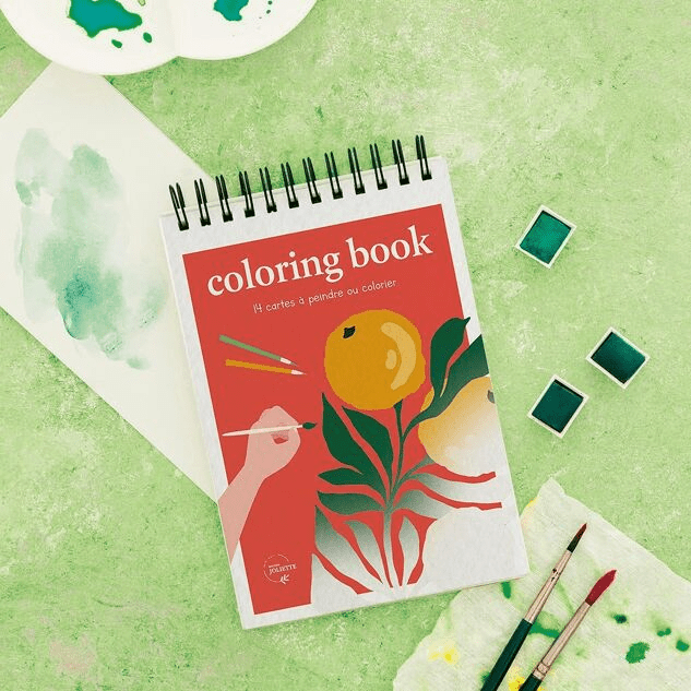 Carnet de coloriage A6 Tropical et Fleurs exotiques - Maison Joliette