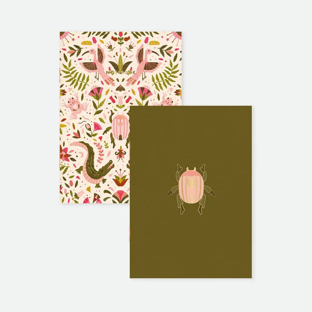 Carnet de notes A6 duo Croco rose - all the ways to say