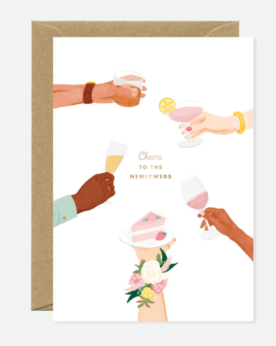 Carte félicitations mariage avec dorure