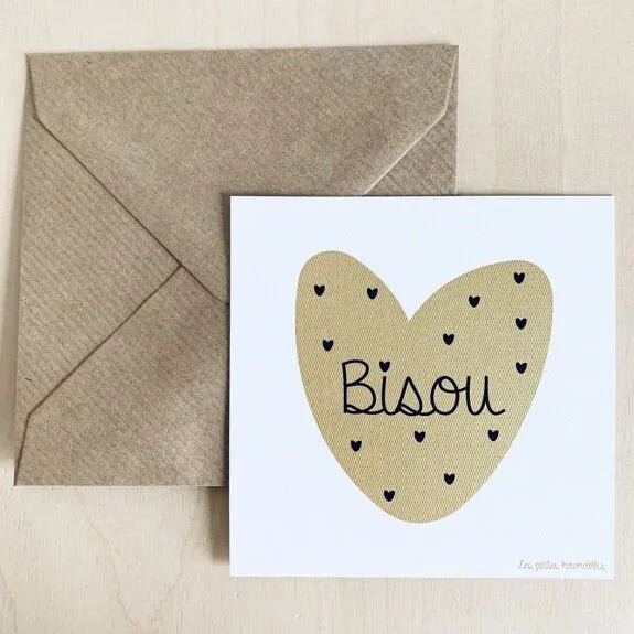 Carte & enveloppe "bisou"