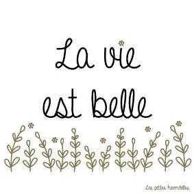 Carte & enveloppe "la vie est belle" - les petites hirondelles