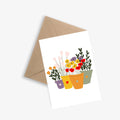Carte les pots de fleurs - le papier graphique
