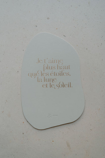 Carte postale bébé Je t&