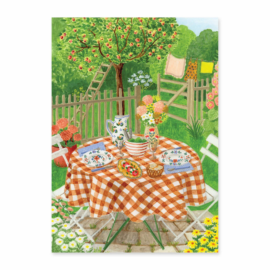 Carte postale Déjeuner au jardin - Mélanie Voituriez